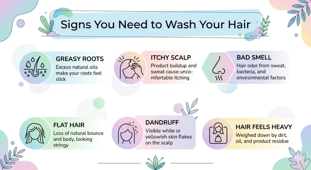 hair washing frequency chart for different hair types